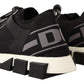 Elegant Black Low Top Designer Sneakers