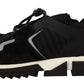 Elegant Black Low Top Designer Sneakers