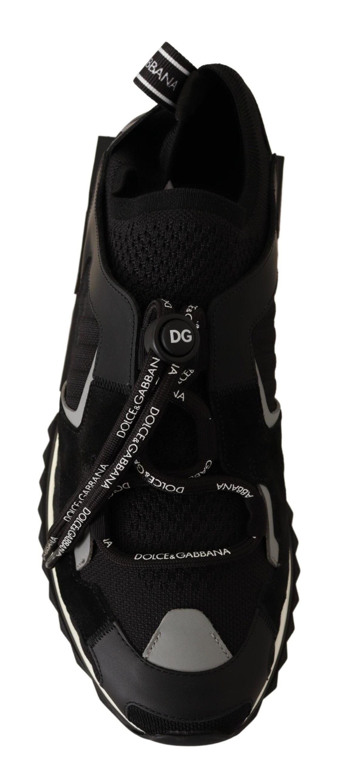 Elegant Black Low Top Designer Sneakers