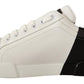Elegant White Leather Casual Sneakers