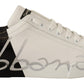 Elegant White Leather Casual Sneakers