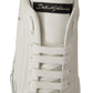 Elegant White Leather Casual Sneakers