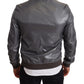 Elegant Gray Bomber Jacket for Men