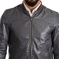 Elegant Gray Bomber Jacket for Men
