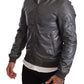Elegant Gray Bomber Jacket for Men