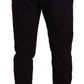 Elegant Black Heart Patch Sweatpants