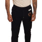 Elegant Black Heart Patch Sweatpants