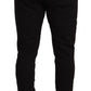 Elegant Black Jogging Pants with #dgfamily Motif