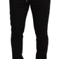 Elegant Black Jogging Pants with #dgfamily Motif
