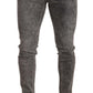 Elegant Slim Fit Gray Washed Jeans