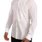 Elegant Slim Fit White Cotton Dress Shirt