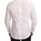 Elegant Slim Fit White Cotton Dress Shirt