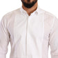 Elegant Slim Fit White Cotton Dress Shirt