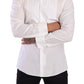 Elegant Slim Fit White Cotton Dress Shirt