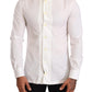 Elegant White Slim Fit Dress Shirt