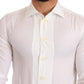 Elegant White Slim Fit Dress Shirt