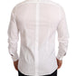Elegant White Slim Fit Dress Shirt