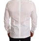 Elegant White Cotton Poplin Shirt with Love Patch