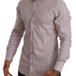 Elegant Slim Fit Red Cotton Dress Shirt