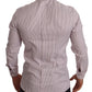 Elegant Slim Fit Red Cotton Dress Shirt