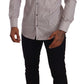 Elegant Slim Fit Red Cotton Dress Shirt