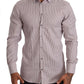 Elegant Slim Fit Red Cotton Dress Shirt