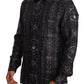 Elegant Silk Crown Print Martini Dress Shirt