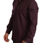 Elegant Purple Slim Fit Dress Shirt