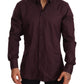 Elegant Purple Slim Fit Dress Shirt
