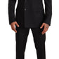 Elegant Black Two-Piece Wool Suit