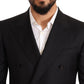 Elegant Black Two-Piece Wool Suit