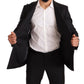 Elegant Black Two-Piece Wool Suit