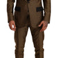 Elegant Yellow Patterned Three-Piece Suit
