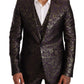 Exquisite Purple Brocade Three Piece Suit