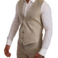 Elegant Gold Silk Three-Piece Martini Suit