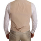 Elegant Gold Silk Three-Piece Martini Suit