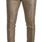 Elegant Gold Silk Three-Piece Martini Suit