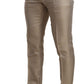 Elegant Gold Silk Three-Piece Martini Suit