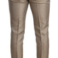 Elegant Gold Silk Three-Piece Martini Suit