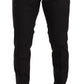 Sleek Black Three-Piece Wool Silk Suit