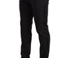 Sleek Black Three-Piece Wool Silk Suit