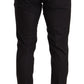 Sleek Black Three-Piece Wool Silk Suit