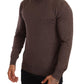 Elegant Turtleneck Wool Sweater in Brown