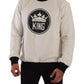 Regal Crown Motif Crewneck Sweater