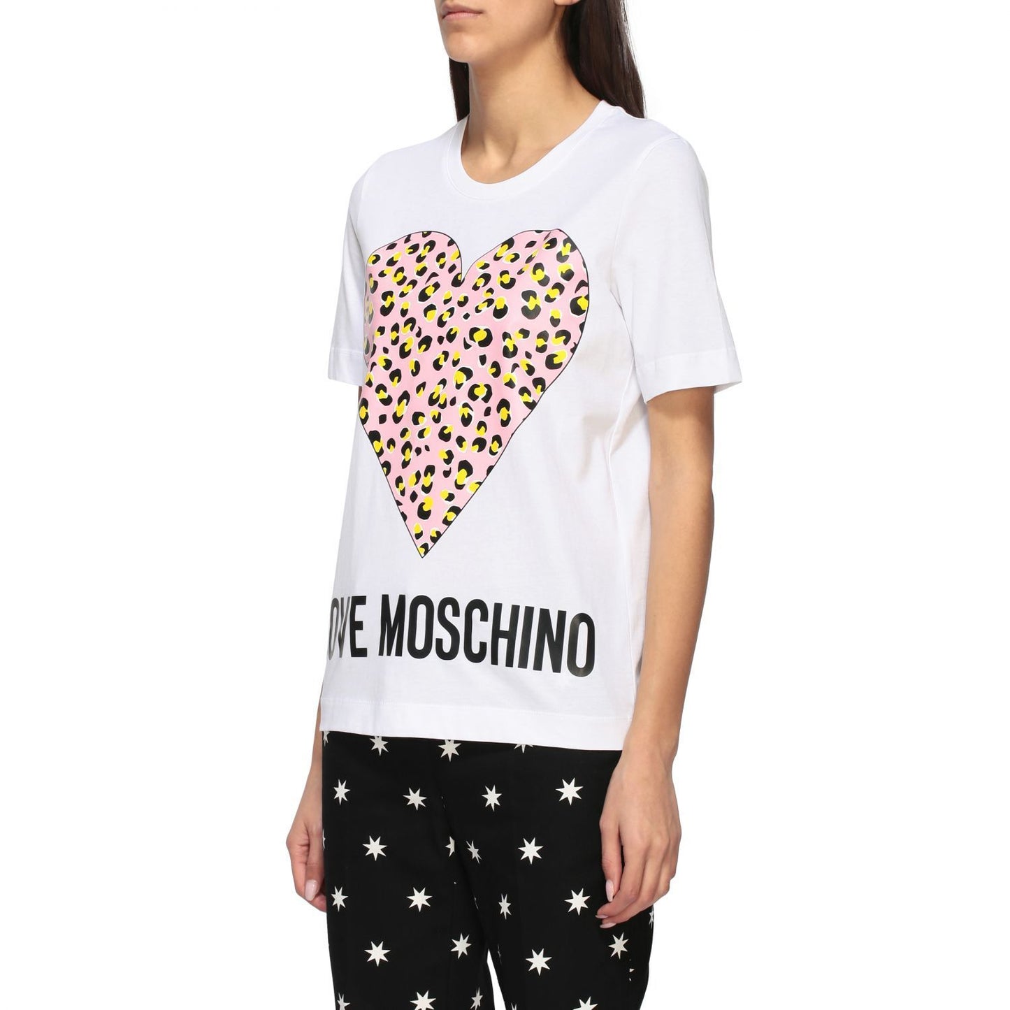 White Cotton Women T-Shirt