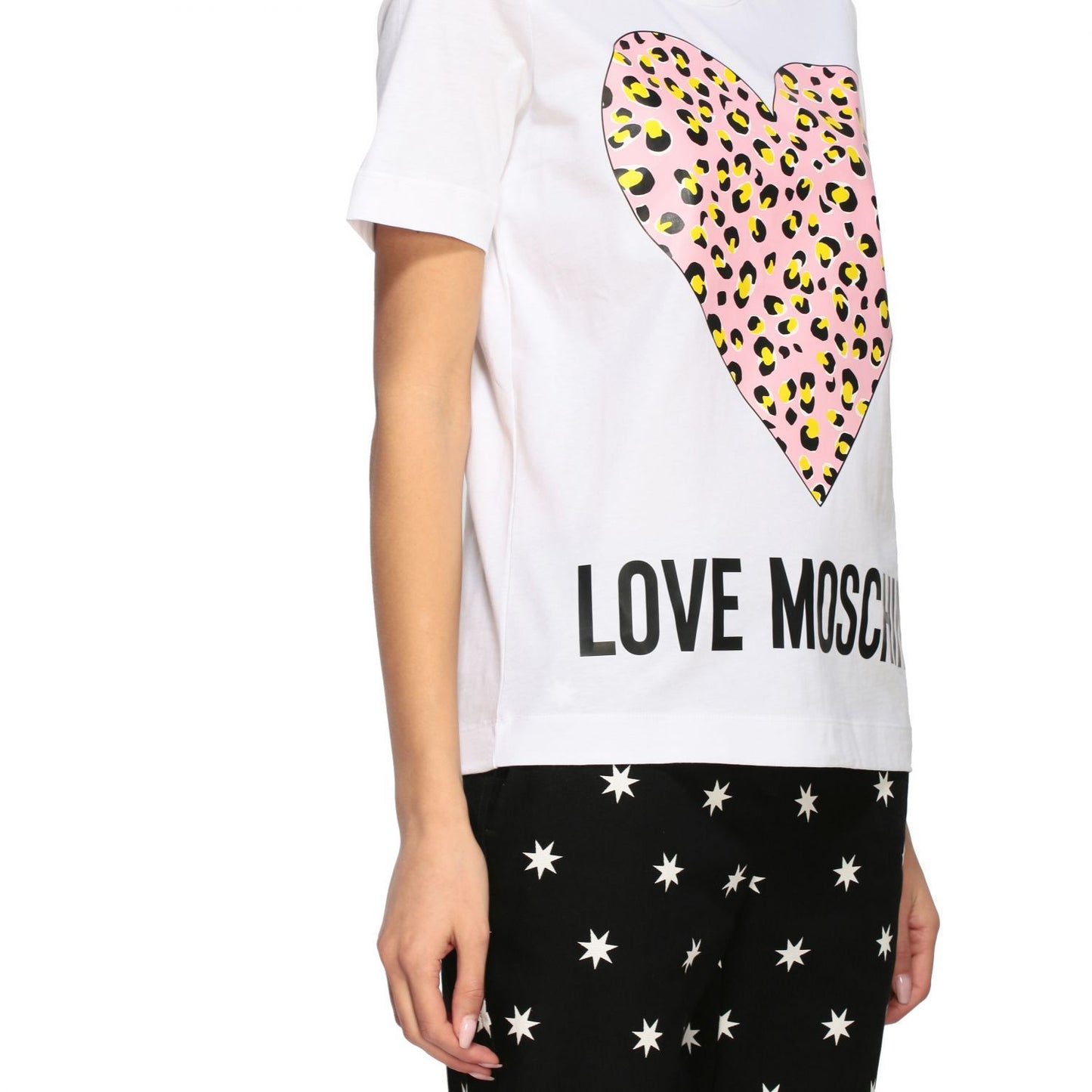 White Cotton Women T-Shirt