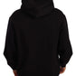 Elegant Black Hooded Pullover Sweater