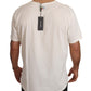 Elegant White Cotton Jersey T-Shirt