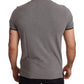 Elegant Gray Cotton Polo Shirt