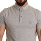 Elegant Gray Cotton Polo - Casual Luxury Tee